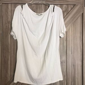 Michael Stars 3/4 sleeve cold shoulder top